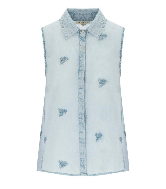 26SS 파이에사 포르멘테라 블라우스 CA6077 0035 S M Light Blue