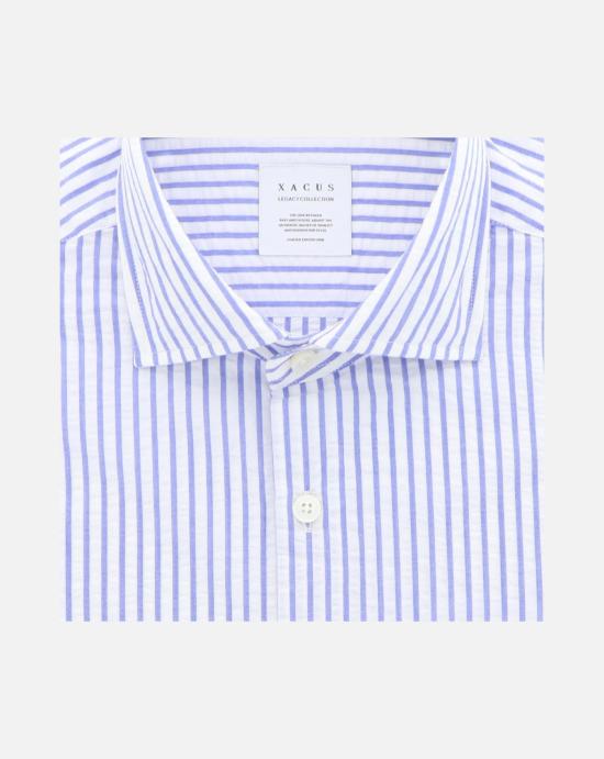 26SS 싸쿠스 긴팔 셔츠 422ML 21210 004 White blue - XACUS