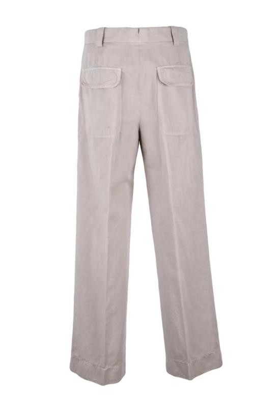 25SS 슬로웨어 스트레이트 팬츠 면/린넨 혼방 바지 - 베이지색 - SLOWEAR
