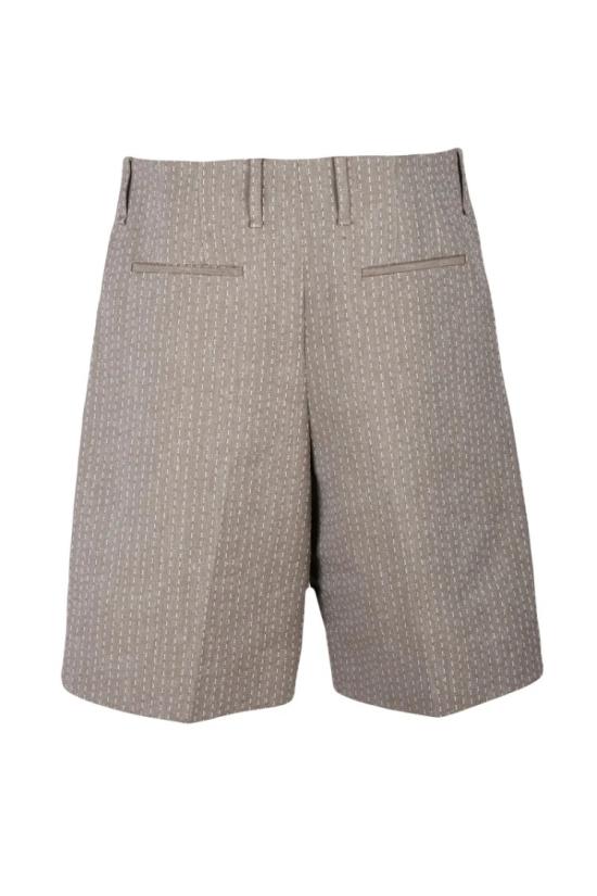 25SS 펜디 숏팬츠 면/린넨 버뮤다 반바지 - 베이지 - FENDI