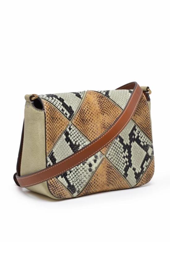25SS 토리버치 숄더백 테아 패치워크 플랩  - 그린/베이지 - TORY BURCH