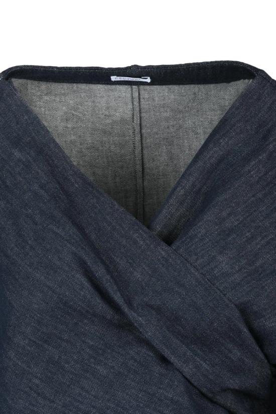 25SS 브루넬로 쿠치넬리 반팔 티셔츠 데님 블라우스 - 미드나잇 블루 - BRUNELLO CUCINELLI