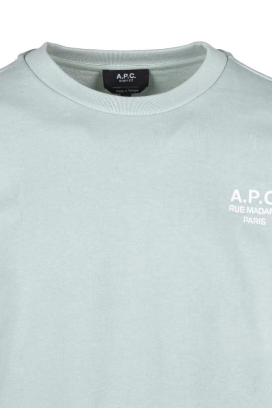  아페쎄 긴팔 티셔츠 크롭 스웨트셔츠 - 아쿠아 - A.P.C.