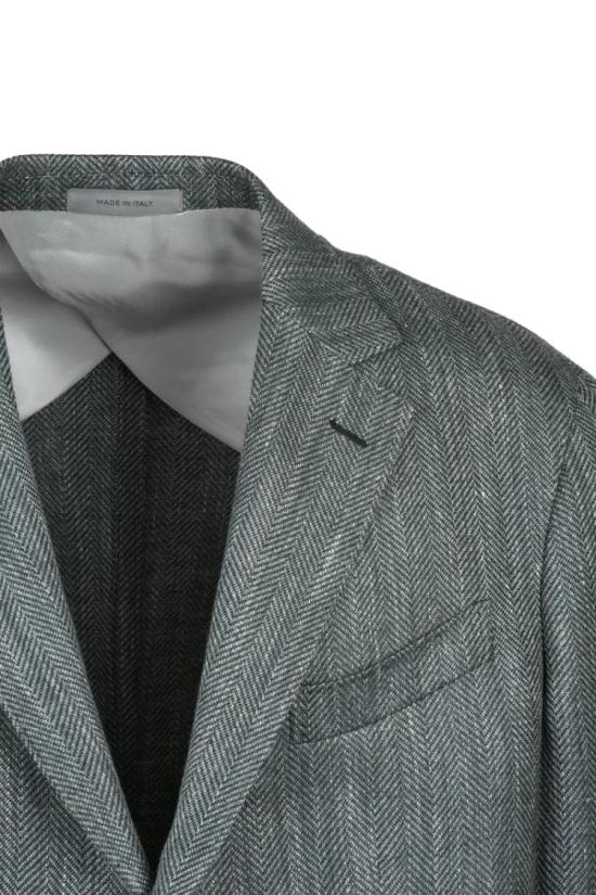 25SS 꼬르넬리아니 수트 자켓 울 실크 린넨 재킷 - 세이지 그린 - CORNELIANI