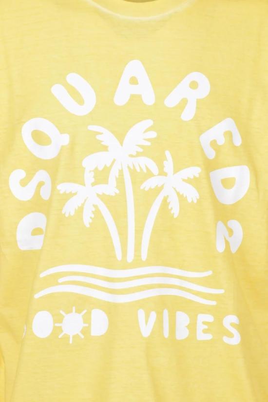25SS 디스퀘어드2 반팔 티셔츠 크루넥 티셔츠 - 노란색 - DSQUARED2