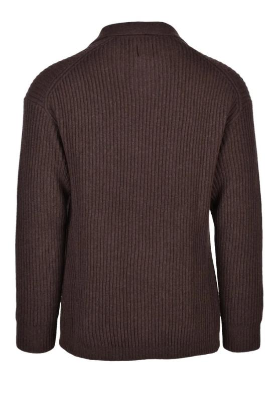  엠포리오 아르마니 스웨터 골지 니트 브라운 스웨터 - EMPORIO ARMANI