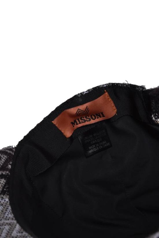 25SS 미소니 볼캡 남성용 블랙 울/아크릴 - MISSONI