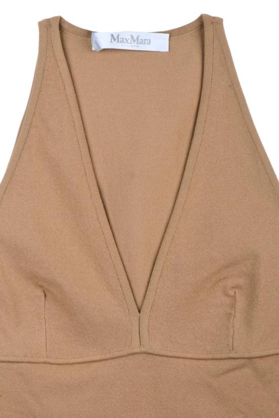 25SS 막스마라 민소매 티셔츠 비스코스  - 카멜 - MAX MARA
