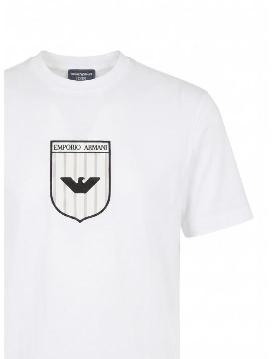 26SS 엠포리오 아르마니 반팔 티셔츠 EM005551AF25183 F0037 White - EMPORIO ARMANI