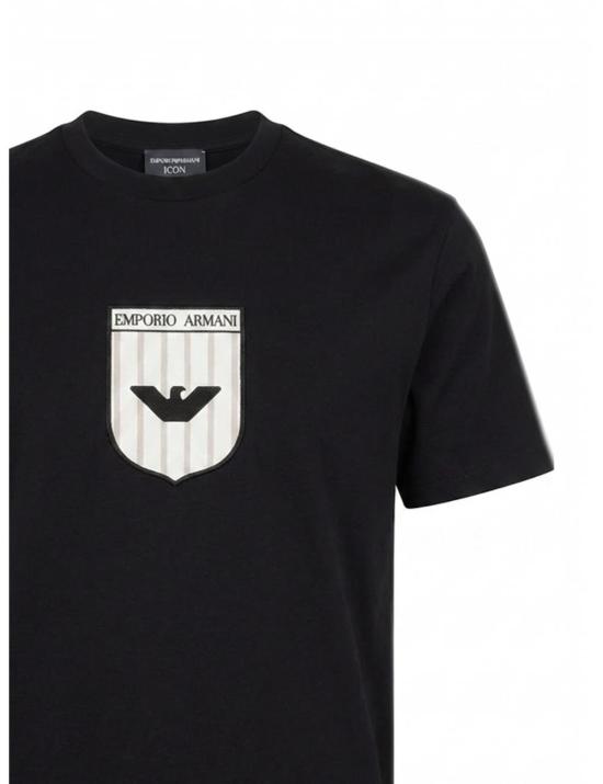 26SS 엠포리오 아르마니 반팔 티셔츠 EM005551AF25183 F8097 Black - EMPORIO ARMANI