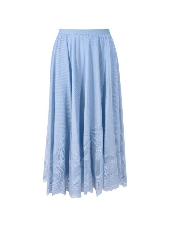 26SS 파비아나 필리피 레이스 서클 스커트 GND276F850 M2175156 Azzurro cielo - FABIANA FILIPPI