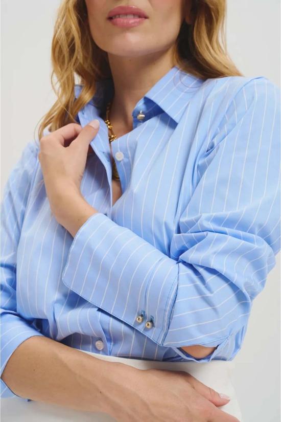  르 르 드 발작 셔츠 레레데발차크 발렌타인 셔츠 블루