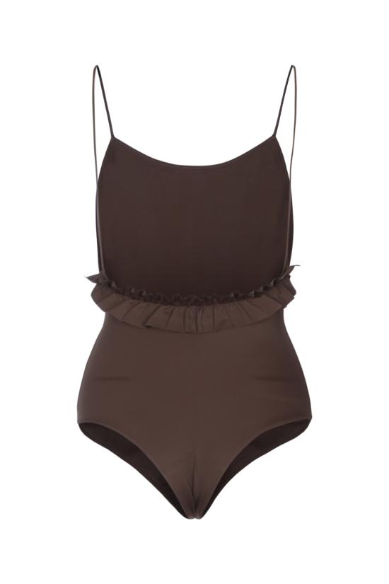 26SS 자크뮈스 카바나 러플 원피스 수영복 OPW00050AW00096 850 Brown - JACQUEMUS