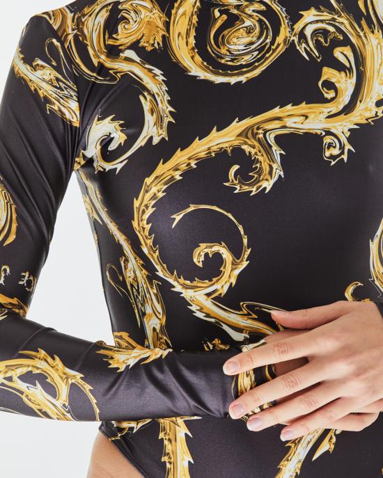  베르사체 바디수트 티셔츠 77HAM2A1 JS360 G89 black gold NERO ORO - VERSACE