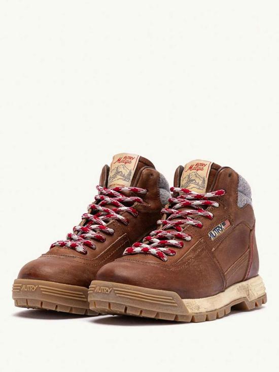 25FW 오트리 MALGA 포니 헤어 텍스처 HBMWHF01 Beige - AUTRY