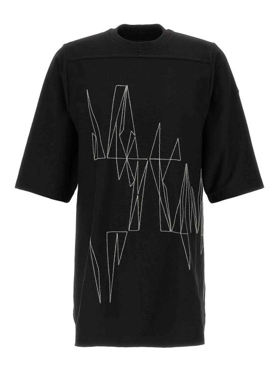 26SS 릭 오웬스 반팔 티셔츠 MU01F8C0489B7R999 Black