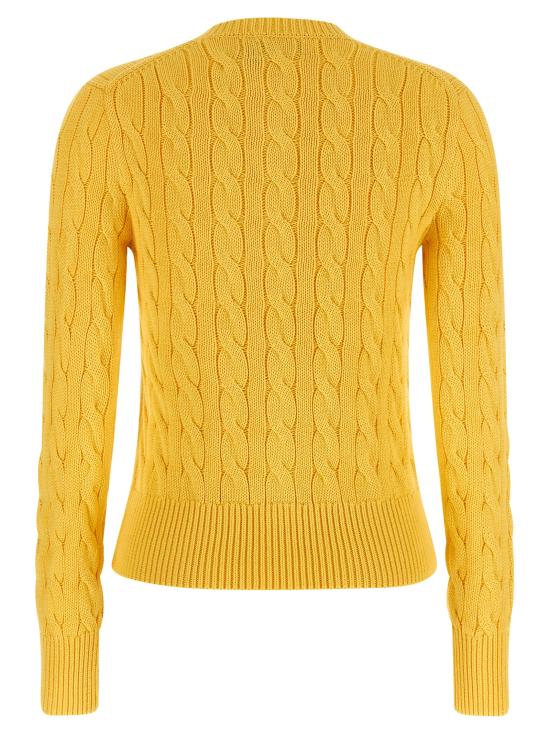 26SS 폴로 랄프로렌 폴로 자수 케이블 니트 가디건 211971868507 Yellow - POLO RALPH LAUREN