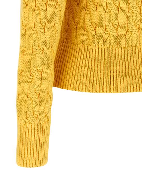 26SS 폴로 랄프로렌 폴로 자수 케이블 니트 가디건 211971868507 Yellow - POLO RALPH LAUREN