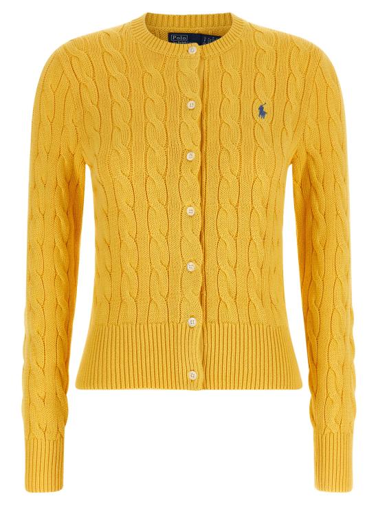 26SS 폴로 랄프로렌 폴로 자수 케이블 니트 가디건 211971868507 Yellow