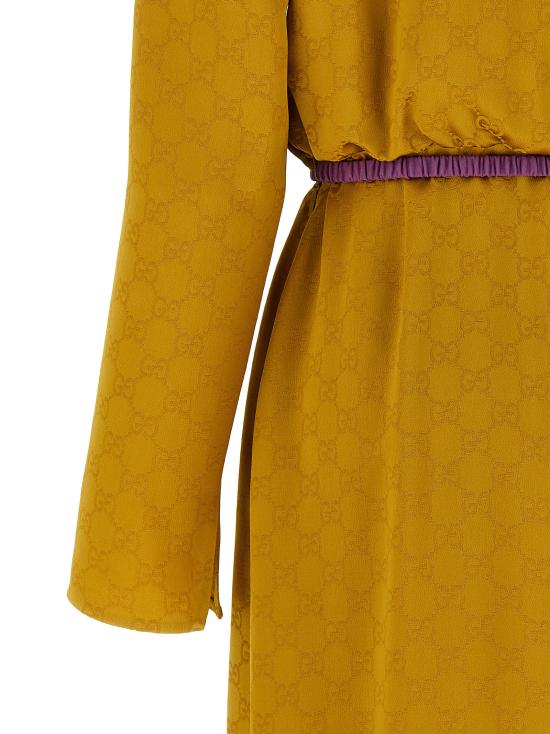 26SS 구찌 미디 원피스 853070ZAQKJ2002 Yellow - GUCCI