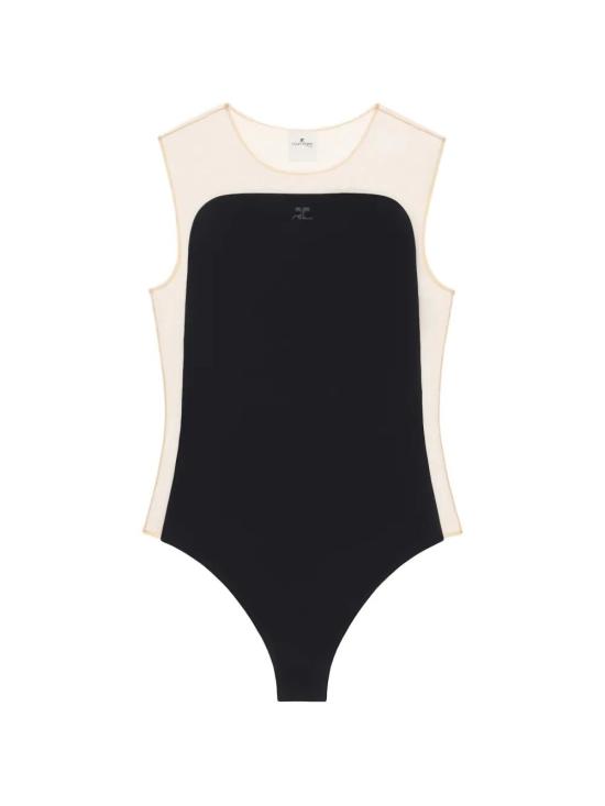26SS 쿠레쥬 바디수트 티셔츠 226CBD183PL0159 9999 BLACK - COURREGES
