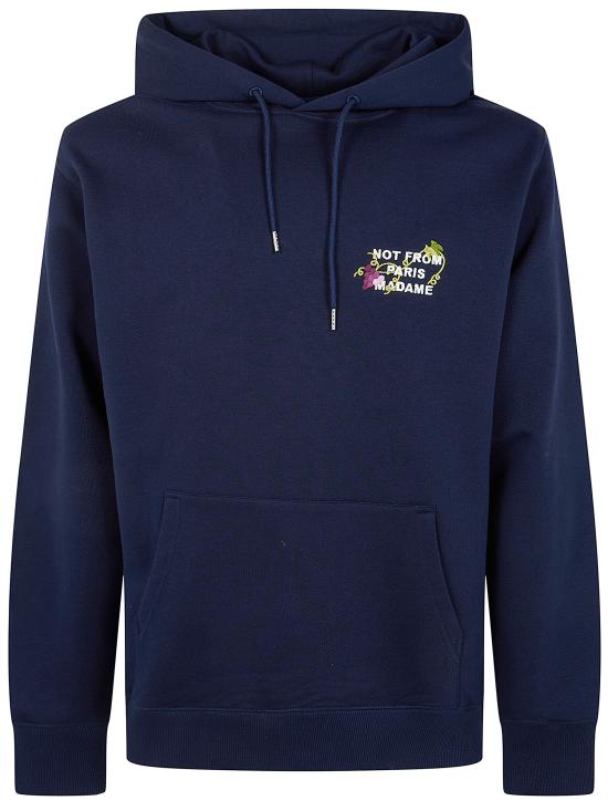 26FW 드롤드무슈 후드 티셔츠 L HO208 CO127 NAVY