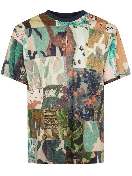 26SS 갤러리 디파트먼트 반팔 티셔츠 TOP012 PRINTED PATCHWORK CAMO