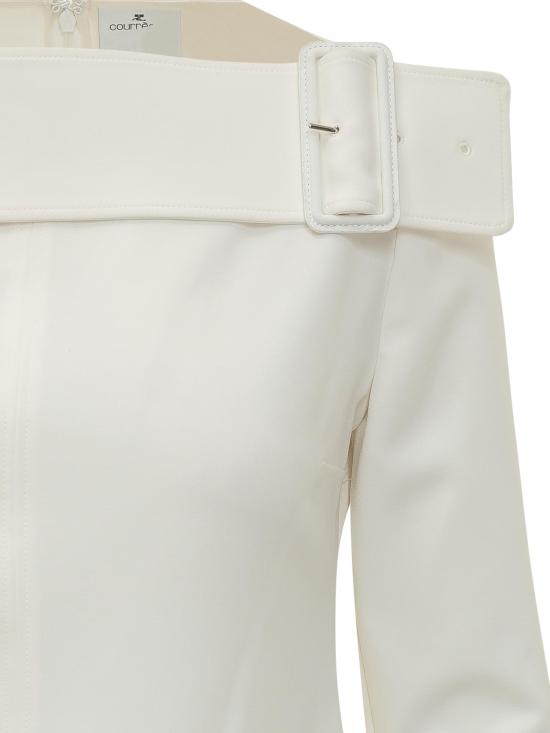 26SS 쿠레쥬 숏 원피스 126CRO810PL01590001 WHITE - COURREGES