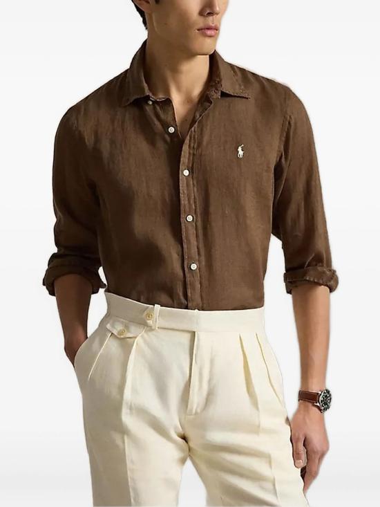 26SS 랄프 로렌 긴팔 셔츠 710966294514 CHESTNUT