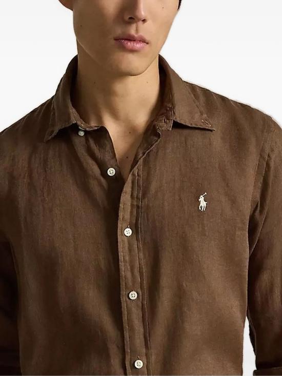 26SS 랄프 로렌 긴팔 셔츠 710966294514 CHESTNUT - RALPH LAUREN