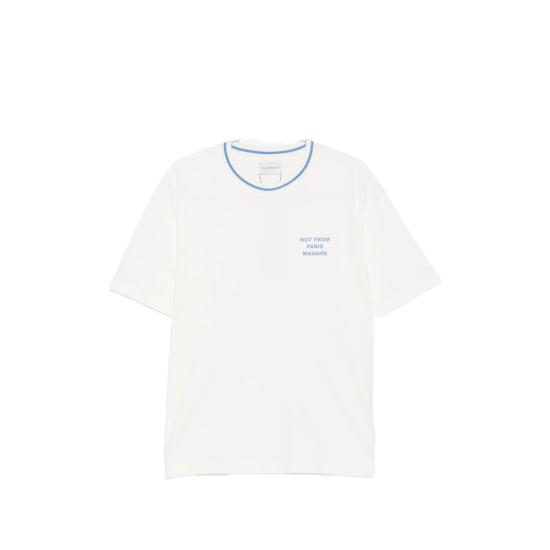 26FW 드롤드무슈 반팔 티셔츠 L TS189 CO0002 OFFWH WHITE