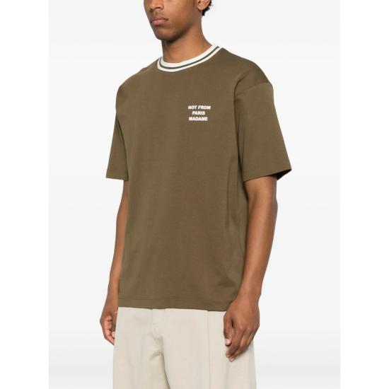 26FW 드롤드무슈 반팔 티셔츠 L TS189 CO0002 KAKI GREEN - DROLE DE MONSIEUR