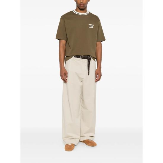 26FW 드롤드무슈 반팔 티셔츠 L TS189 CO0002 KAKI GREEN - DROLE DE MONSIEUR