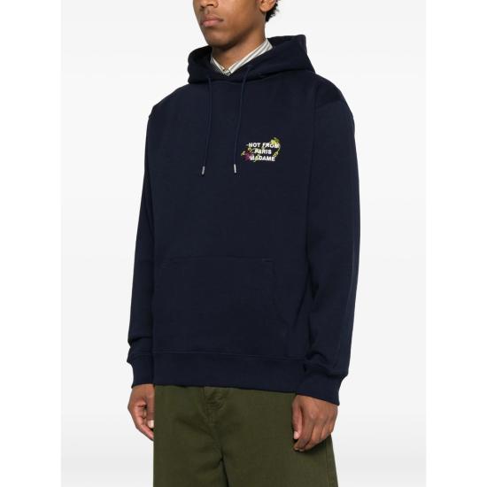 26FW 드롤드무슈 후드 티셔츠 L HO208 CO127 NAVY BLUE - DROLE DE MONSIEUR