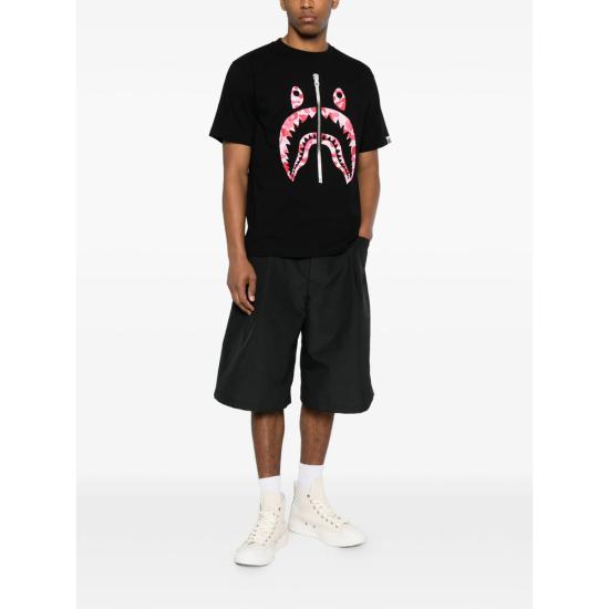 26SS 베이프 반팔 티셔츠 001TEM301007M BKXPK BLACK - BAPE
