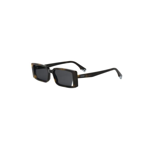 25FW 펜디 선글라스 Fe40164i 직사각형 호피무늬 - FENDI