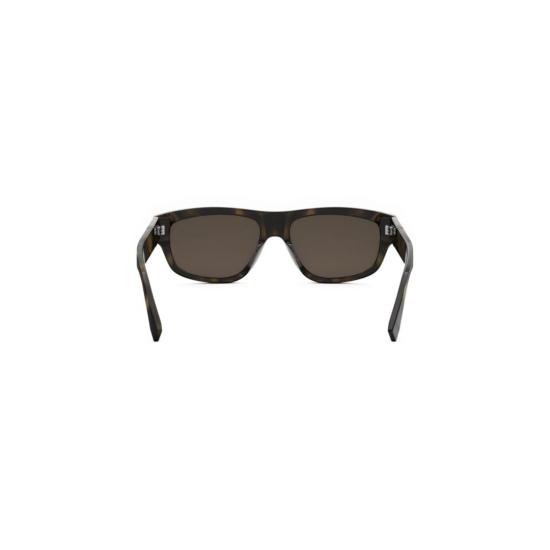 25FW 펜디 선글라스 Fe40157i 직사각형 호피무늬 아세테이트 - FENDI