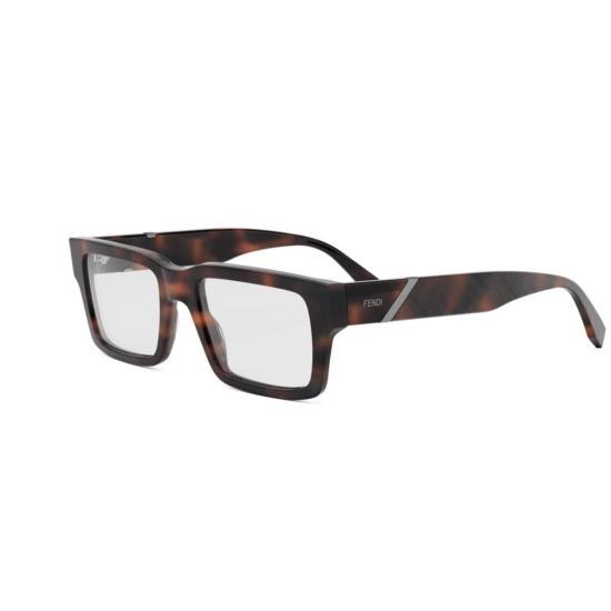 25FW 펜디 안경 Fe50114i 직사각형 호피무늬 프레임 안경 - FENDI