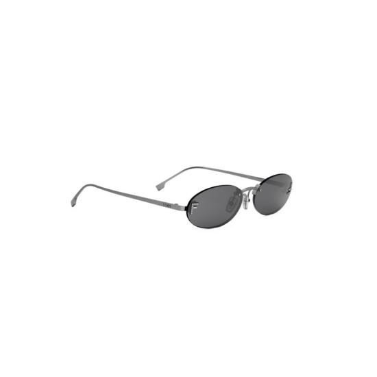 25FW 펜디 선글라스 Fe4075us 타원형 금속 - FENDI