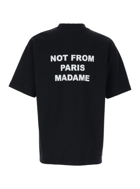 26FW 드롤드무슈 반팔 티셔츠 PERMTS203CO002BL Black - DROLE DE MONSIEUR