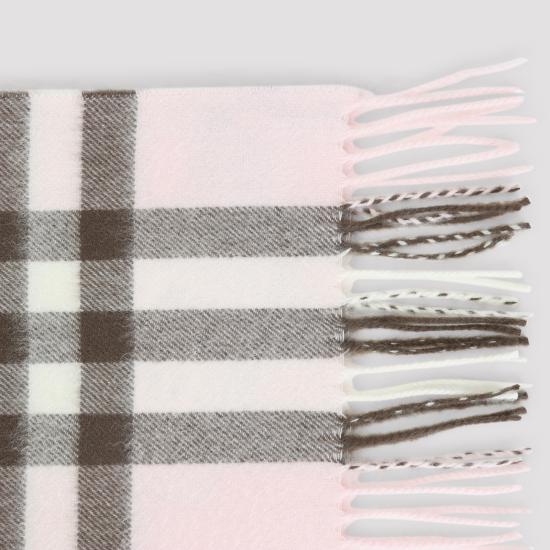 26FW 버버리 체크 캐시미어 스카프 8113947 C2902 BOW PINK - BURBERRY
