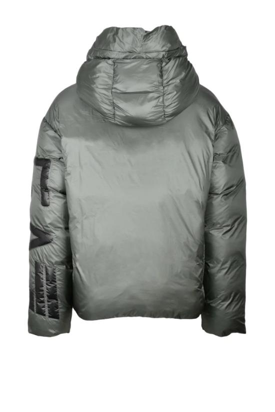  엠포리오 아르마니 숏패딩 지퍼 달린 다운 재킷 - 녹색 - EMPORIO ARMANI