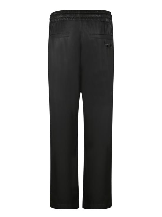 26SS 디젤 P-드레이어-C-Wn-Q1 새틴 트랙 팬츠 A17396 0QJAR 9XX Black - DIESEL
