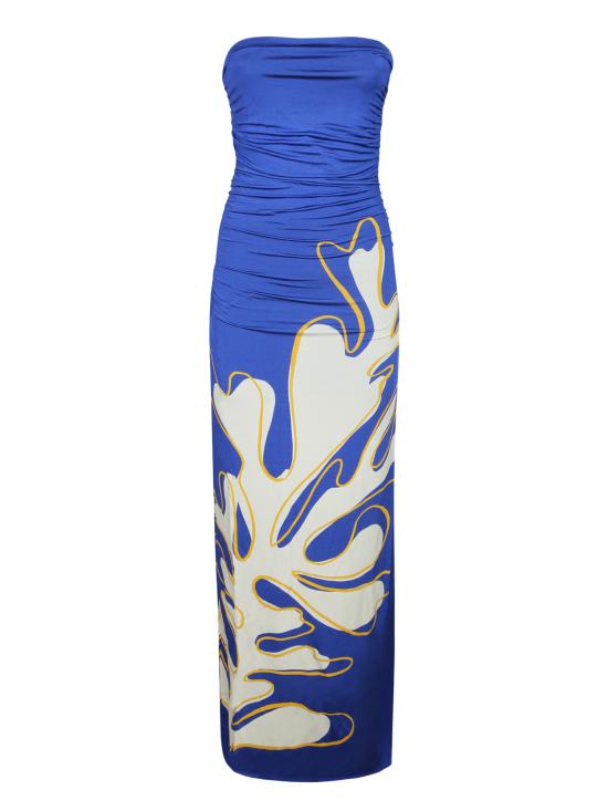 26SS 칼라 데 라 크루즈 롱 원피스 25C211 CORAL Blue