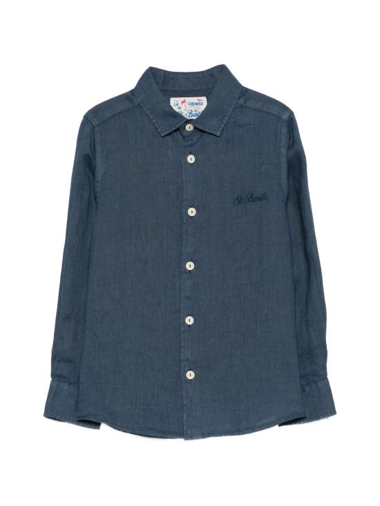 26SS [키즈] 세인트바쓰 셔츠 AGN000100119LAGNES K LINEN 61 BLUE NAVY