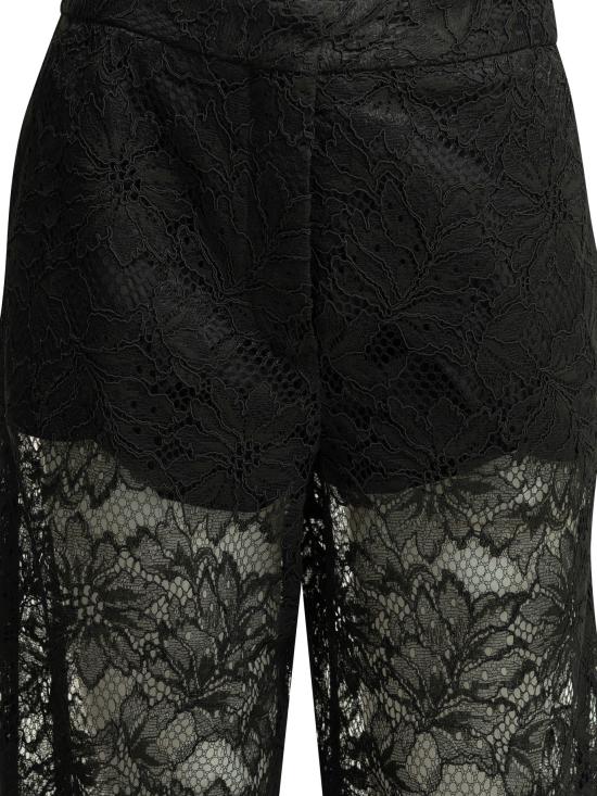 26SS 막스마라 스포츠막스 스트레이트 팬츠 캐주얼 레이스 팬츠 블랙 - SPORTMAX
