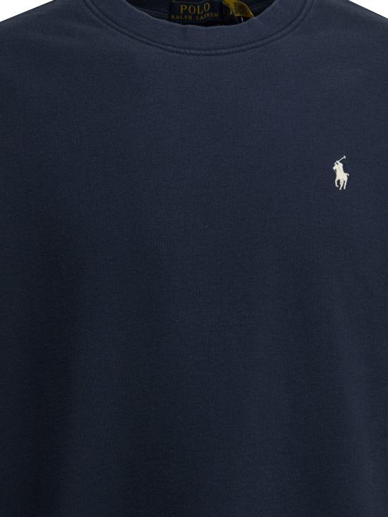 26SS 폴로 랄프로렌 긴팔 티셔츠 로고가 있는 크루넥 스웨트셔츠 (블루) - POLO RALPH LAUREN