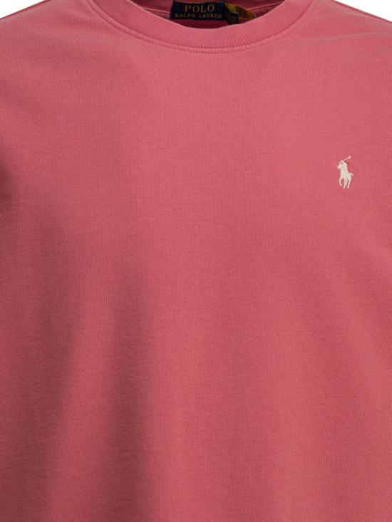 26SS 폴로 랄프로렌 긴팔 티셔츠 로고가 있는 크루넥 스웨트셔츠 (빨간색) - POLO RALPH LAUREN