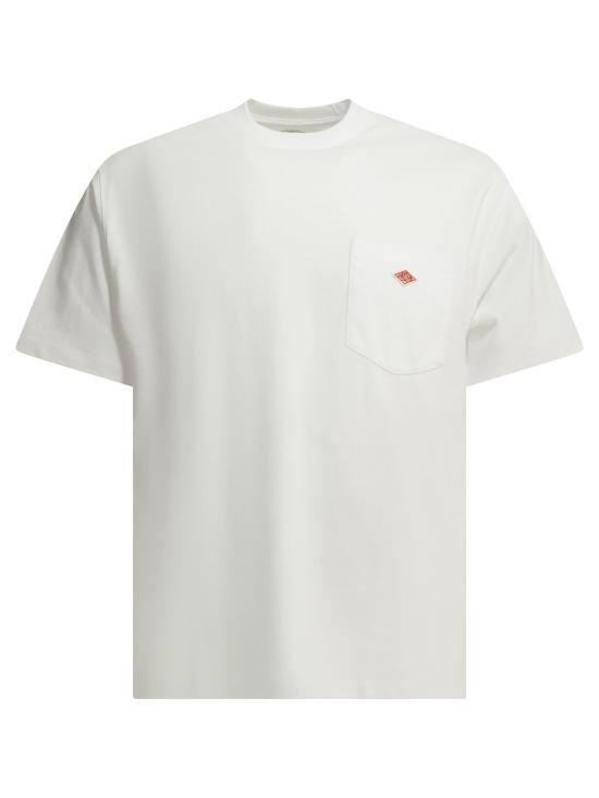 26SS 단톤 숏 슬리브 포켓 스트라이프 반팔 티셔츠 DT C0198 TCBWHITE