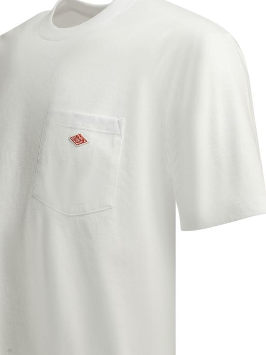 26SS 단톤 숏 슬리브 포켓 스트라이프 반팔 티셔츠 DT C0198 TCBWHITE - DANTON